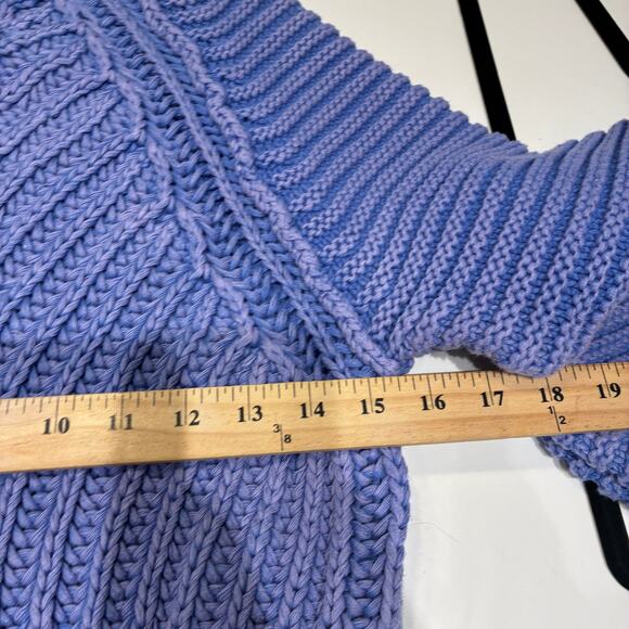 Free People Blue Sweetheart Sweater Sz XS - Picture 7 of 9